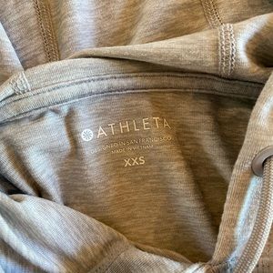 Thin cropped gray athleta hoodie